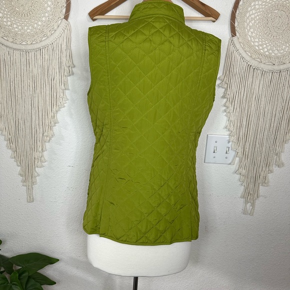 J Jill green quilted detail vest petite medium - Picture 3 of 5